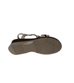 YAZKIŞ Kadın Siyah Ten Üzeri Çapraz Bantlı Taşlı Bileği Lastikli 5cm Dolgu Rahat Taban Sandalet thumbnail 10