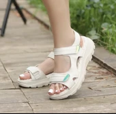 Potinonline Diva 1300 Kadın Cırtlı Kalın Taban Comfort Sandalet - 1