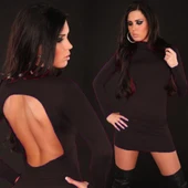 Tegan TP101144 Uzun Kollu Sırtı Açık Mini Elbise - 4