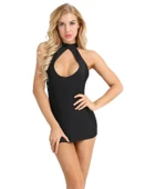 Sırt Dekolteli Dar Elbise - 1