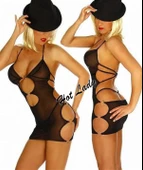 Tegan TSec031040 Yanları Metalli Transparan Gecelik - 1