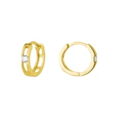 14 Ayar Tek Taş Halka Altın Küpe 1,43 gr - 1