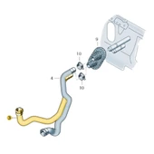 Audi A6 1998-2001 1.8T Kalorifer Radyatörü Alt Hortumu 4B0819371C - 2