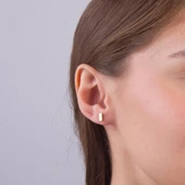 14 Ayar Çubuk Altın Küpe 0,80 gr thumbnail 5