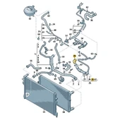 VW Volkswagen Audi Dizel Motor Termostat Bağlantı Su Flanşı 5Q0121619A - 2