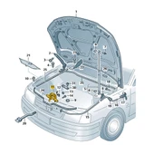 VW Passat B5.5 2001-2005 Motor Kaput Kilit Mekanizması 3B0823509AB - 3