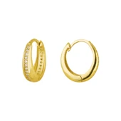 14 Ayar Taşlı Damla Halka Altın Küpe 2,67 gr - 1