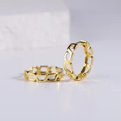 14 Ayar Altın Örgü Halka Küpe 4,00 gr - 3