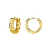 14 Ayar Modern Taşlı Halka Altın Küpe 2,79 gr - 1