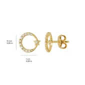 14 Ayar Ay Yıldız Taşlı Altın Küpe 1,11 gr thumbnail 3