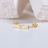 14 Ayar Çubuk Altın Küpe 0,80 gr thumbnail 4