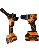 Rico 028-RE0040 Şarjlı Darbeli Matkap ve Şarjlı Avuç Içi Taşlama Seti 4AH 20V thumbnail 1