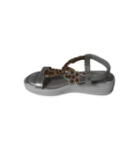 YAZKIŞ Kadın Siyah Gümüş Tek Bantlı Üzeri Boncuklu Arkası Lastikli 4cm Rahat Taban Sandalet thumbnail 8