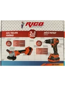 Rico 028-RE0040 Şarjlı Darbeli Matkap ve Şarjlı Avuç Içi Taşlama Seti 4AH 20V thumbnail 3