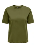 ONLY Bayan Tek Renk Tişört 15270390 thumbnail 1