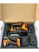 Rico 028-RE0040 Şarjlı Darbeli Matkap ve Şarjlı Avuç Içi Taşlama Seti 4AH 20V thumbnail 2