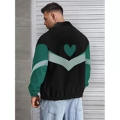 Lucky Life Unisex Uzun Kollu Paraşüt Kumaş Rüzgarlik - Siyah - 1