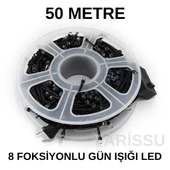 FİŞLİ 50 Metre Dekoratif LED Işıklar - Dış Mekan Yılbaşı ve Süsleme Aydınlatması (8 Fonksiyonlu Gün Işığı) - 1