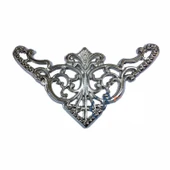 Dekoratif Köşe Süsü, Köşelik - Büyük, 31x55mm, Nikel, 100 Adet - 2