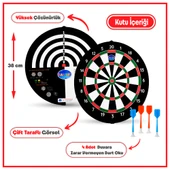 4 Oklu Mıknatıslı Dart Seti Çift Yönlü Manyetik Dart Askılı Dartboard - 2