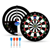 4 Oklu Mıknatıslı Dart Seti Çift Yönlü Manyetik Dart Askılı Dartboard - 1