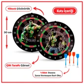 4 Oklu Mıknatıslı Hulk Dart Seti Çift Yönlü Manyetik Dart Askılı Dartboard - 2