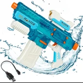 Büyük Boy Otomatik Atış Yapan 8-10 Metre Menzilli Pilli Bataryalı Su Tabancası - 2