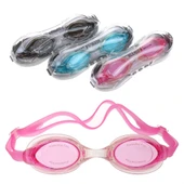 Havuz Deniz Yüzücü Gözlüğü Kutulu UV Korumalı Esnek Burun Yüzme Gözlüğü - 1