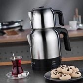 Korkmaz Demkolik Inox/Siyah Elektrikli Çaydanlık thumbnail 1