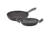 Tantitoni Granit 2li Tava Ve Sahan Seti 28/20 Cm Gri HERCUL GRSET2028G - 2