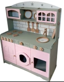 Üç Kapaklı Boyalı Oyuncak Mutfak Seti - 3