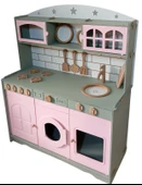 Üç Kapaklı Boyalı Oyuncak Mutfak Seti - 2