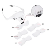 5 Lens 1.0x-3.5x 2led Işıklı İle Ayarlanabilir Gözlük Büyüteç 9892b2 - 4