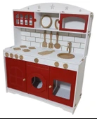 MDF 3 Kapaklı Boyalı Oyuncak Mutfak Seti - 1