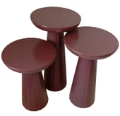 MDF 3'lü Mantar Sehpa Takımı - 4