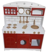 MDF 3 Kapaklı Boyalı Oyuncak Mutfak Seti - 3