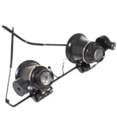 Gözlük Model Çıft Led Aydınlatma Saat Onarımı Için Harika Büyüteç - 3