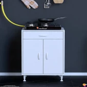 Modilayn QPLAS (M) Set Ocak Altı Dolap 60x88x48 cm Çekmeceli, Kapaklı 2 Göz Raf Bölmeli - 3