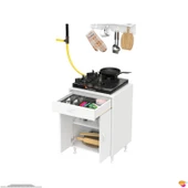 Modilayn QPLAS (M) Set Ocak Altı Dolap 60x88x48 cm Çekmeceli, Kapaklı 2 Göz Raf Bölmeli - 7