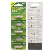 Powermaster MN27A 12 Volt 27A İnce Alarm Pili Alkaline Batarya (5'LI Paket) - 4