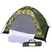 4 Kişilik Kamuflaj Desenli Kolay Kurulumlu Kamp Çadırı - 1