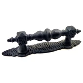 Antika Tarz Dekoratif Pirinç Ağır Kapı Çekme Kolu - Küçük, 215x40 Mm, Oksit - 2