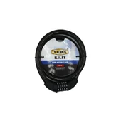 Yuma Ym-747 120cm 20mm 5 Şifreli Siyah Motorsiklet Kilidi - 1