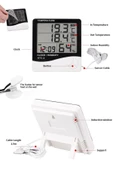 medikaltec Vzn Htx-2 Dijital Isı Nem Ölçer/Termometre İç Dış Ortam Ölçümü - 3