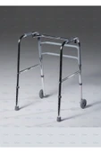 MEDİKALCİM Walker Wolker Haraketli Katlanabilir Hasta Yürüteci Lüx Aliminyum Parlak Krom Tekerlekli thumbnail 2