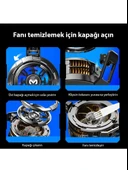 MEMO CX08 iOS Android Soğutucu 15W Manyetik + Arka Klips 2'si 1 Arada Yarı İletken Soğutma Fanı Radyatörü - 6