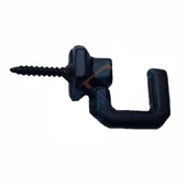 Vidalı Kanca, Askı Büyük - 15x23mm, Siyah - 1 Adet - 1