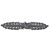 Antika Tarz Dekoratif Pirinç Yaprak Desenli Menteşe - 55x265 Mm, Oksit - 1