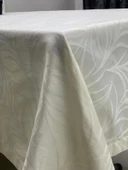 NİVEMESHOME 140X160 KREM YAPRAK DESENLİ LEKE TUTMAZ MASA ÖRTÜSÜ - 4