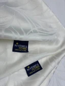 NİVEMESHOME 140X200 KREM YAPRAK DESENLİ LEKE TUTMAZ MASA ÖRTÜSÜ - 6